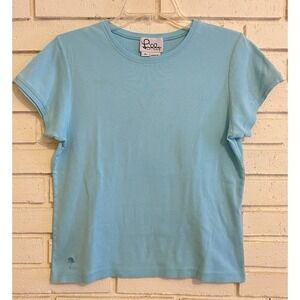 Lilly Pulitzer Tee Girls' Size XL Short Sleeve Cotton Light Blue‎ Classic